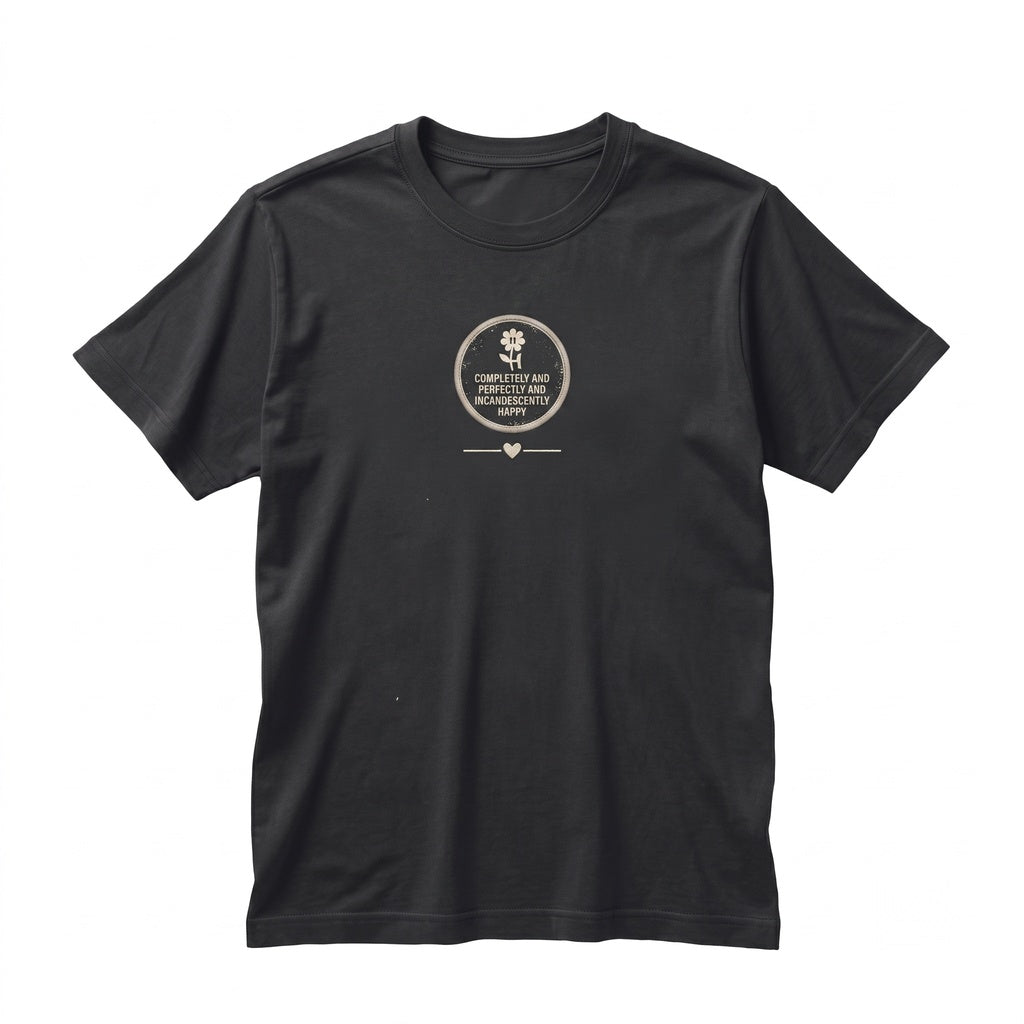 Completely and Perfectly and Incandescently Happy Embroidered Jane Austen Quote Pride & Prejudice Bookish Literary Gift Tops
