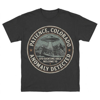 Retro Patience Colorado UFO Sci-Fi Alien Television Series Graphic Apparel Unisex TShirt