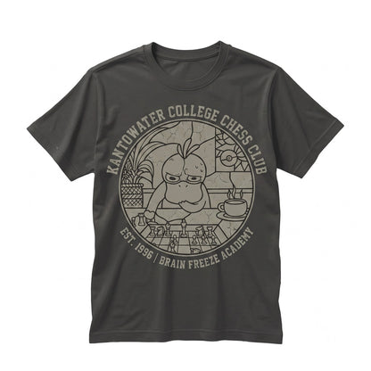 Confused Duck Playing Chess Stained Glass Coffee Station Funny Anime Gamer Room Decor Gift Unisex TShirt