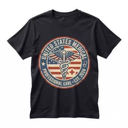 Patriotic Nurse 4th of July Independence Day American Flag Healthcare RN Gift Unisex TShirt