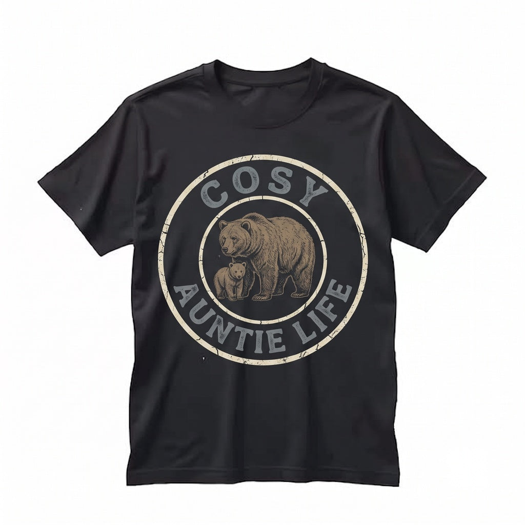 Matching Family Bear Auntie Gigi Mama Papa Graphic Cotton Apparel Unisex TShirt