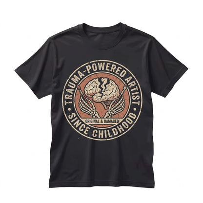 Childhood Trauma Anti AI Drawing Sarcastic Artist Humor Graphic Unisex TShirt