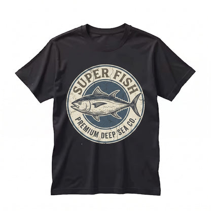 Funny Super Tuna Fish Lover Graphic Apparel Retro Ocean Humor Angler Fishing Gift Unisex TShirt