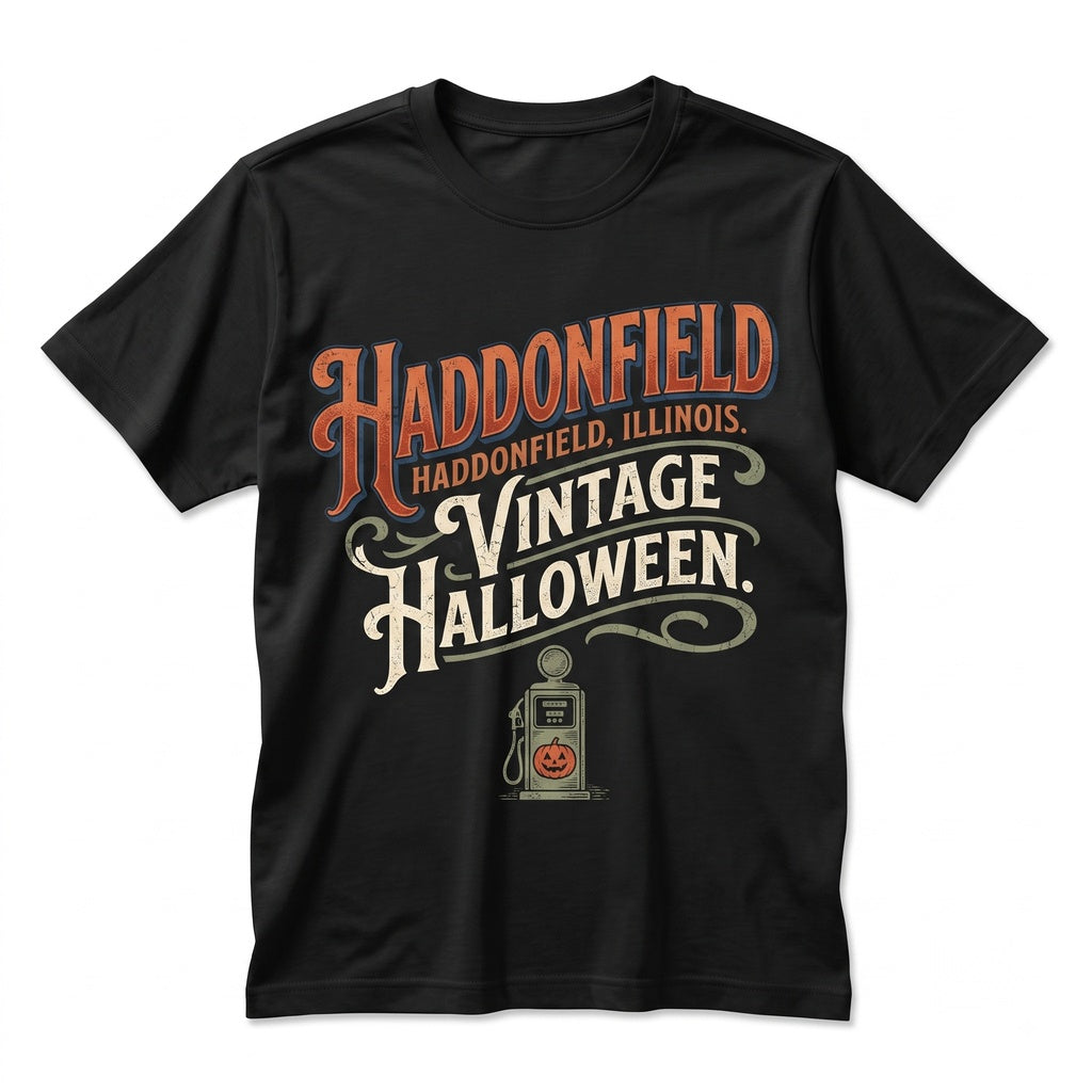 Haddonfield Halloween Horror Movie Slasher Retro Graphic Vintage Apparel Unisex TShirt