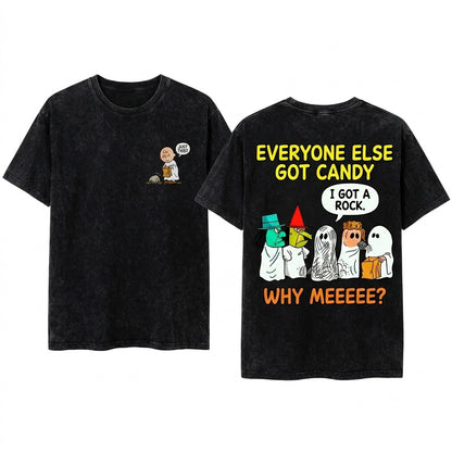 I Got A Rock Halloween Meme Funny Ghost Spooky Season Gift Unisex Wash T-Shirt