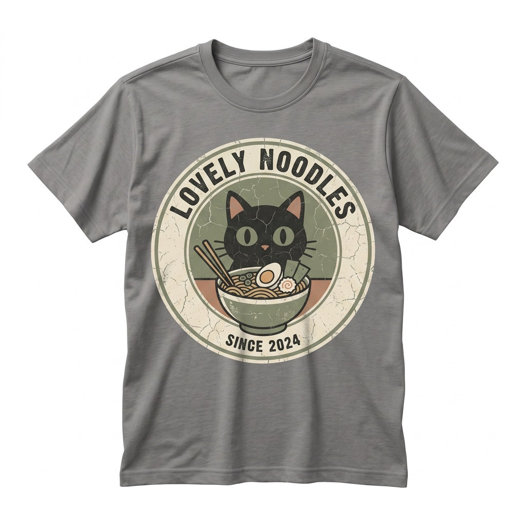Cute Kawaii Anime Japanese Noodle Ramen Cat Gift Graphic Unisex TShirt