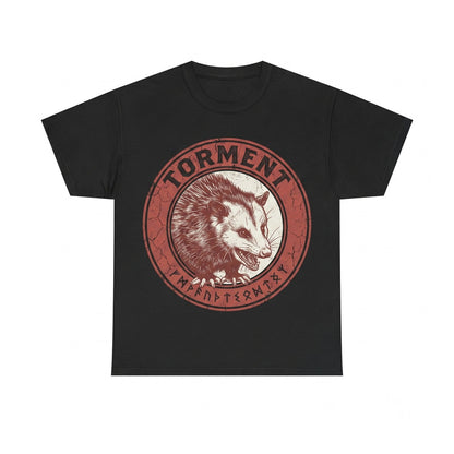 Funny Torment Opossum Screaming Chaos Graphic Vintage Cotton Casual Top Unisex TShirt