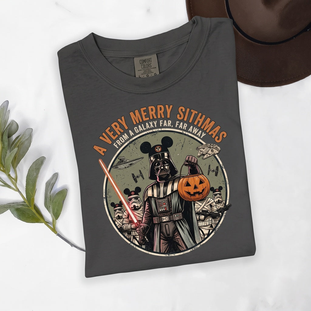 Dark Lord Pumpkin Halloween Graphic Spooky Season Funny Sci-Fi Fall Gift Unisex TShirt