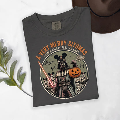 Dark Lord Pumpkin Halloween Graphic Spooky Season Funny Sci-Fi Fall Gift Unisex TShirt