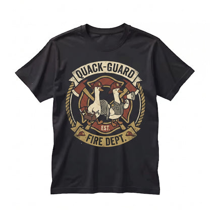 Funny Silly Goose Firefighter Fire Dept Graphic Apparel, Fireman Gift Unisex TShirt