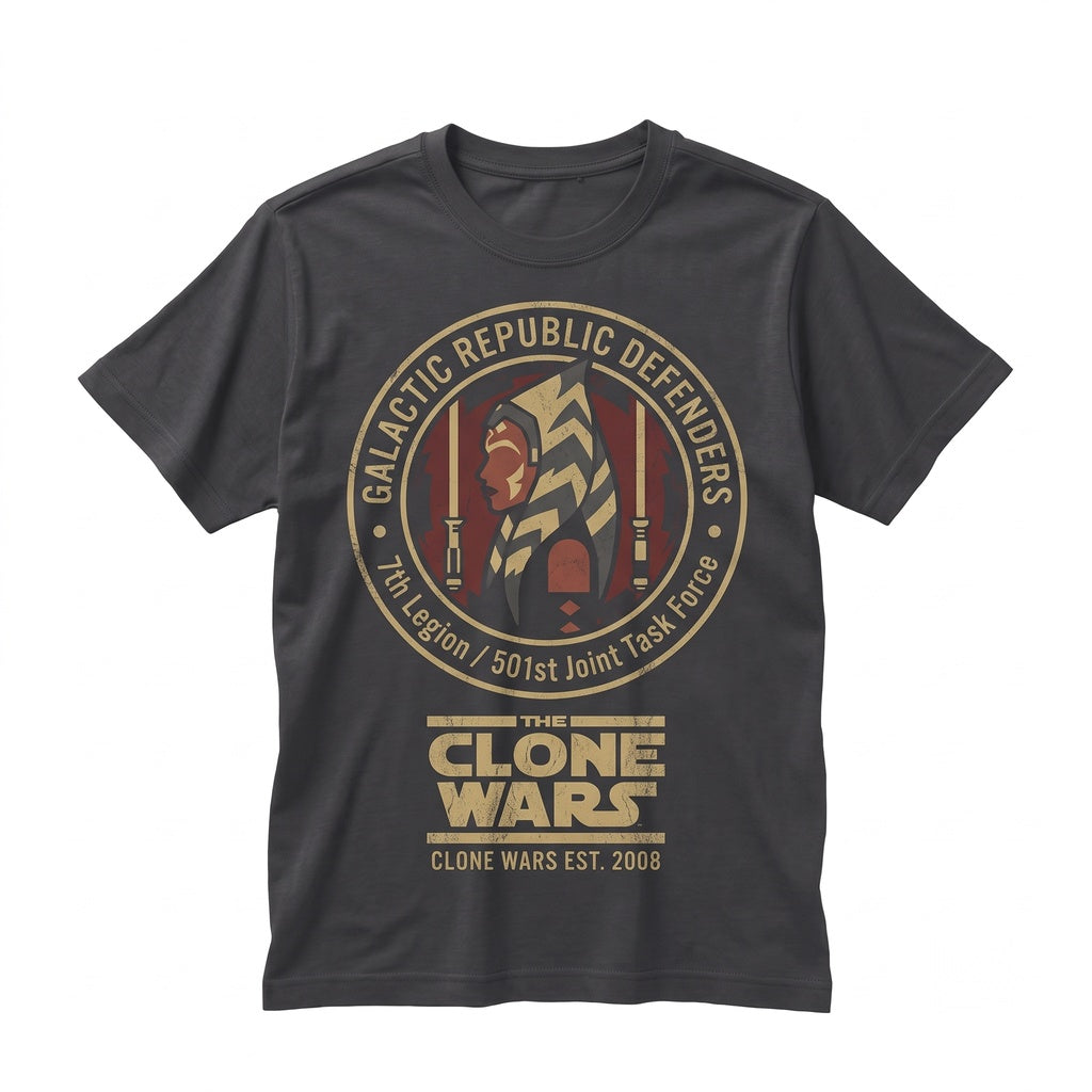 Clone Wars Ahsoka Anakin Obi-Wan Retro Jedi Galaxy Theme Park Trip Top Unisex TShirt