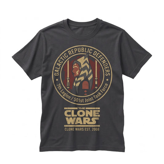 Clone Wars Ahsoka Anakin Obi-Wan Retro Jedi Galaxy Theme Park Trip Top Unisex TShirt