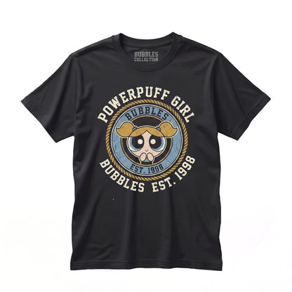 Personalized Bubbles Cute Superhero Blue Cartoon Character Baseball Family Matching Birthday Gift Unisex TShirt