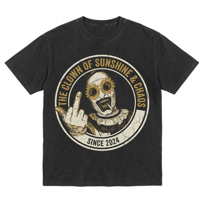 Horror Character Middle Finger Graphic Spooky Slasher Halloween Clothing Unisex TShirt