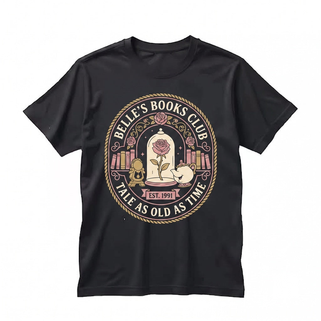 Vintage Fairytale Princess Book Club Cafe Reader Storybook Aesthetic Graphic Unisex TShirt