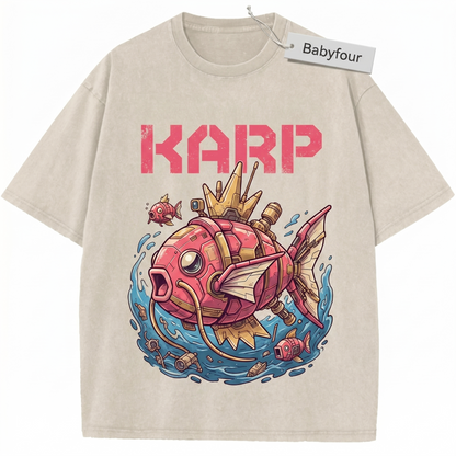 Vintage Giant Red Carp Sea Monster Parody Unisex T-Shirt - Retro Anime Gamer Graphic Tee