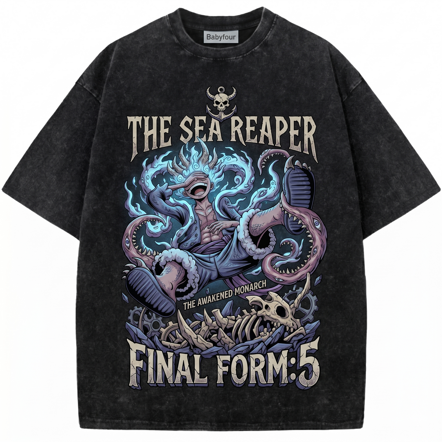 Vintage Awakened Sun God Pirate Unisex T-Shirt - Fifth Form Joyful Anime Warrior Graphic Tee