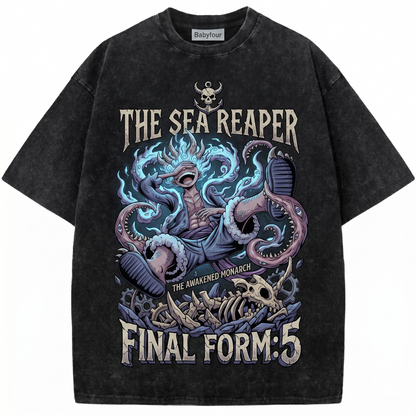 Vintage Awakened Sun God Pirate Unisex T-Shirt - Fifth Form Joyful Anime Warrior Graphic Tee