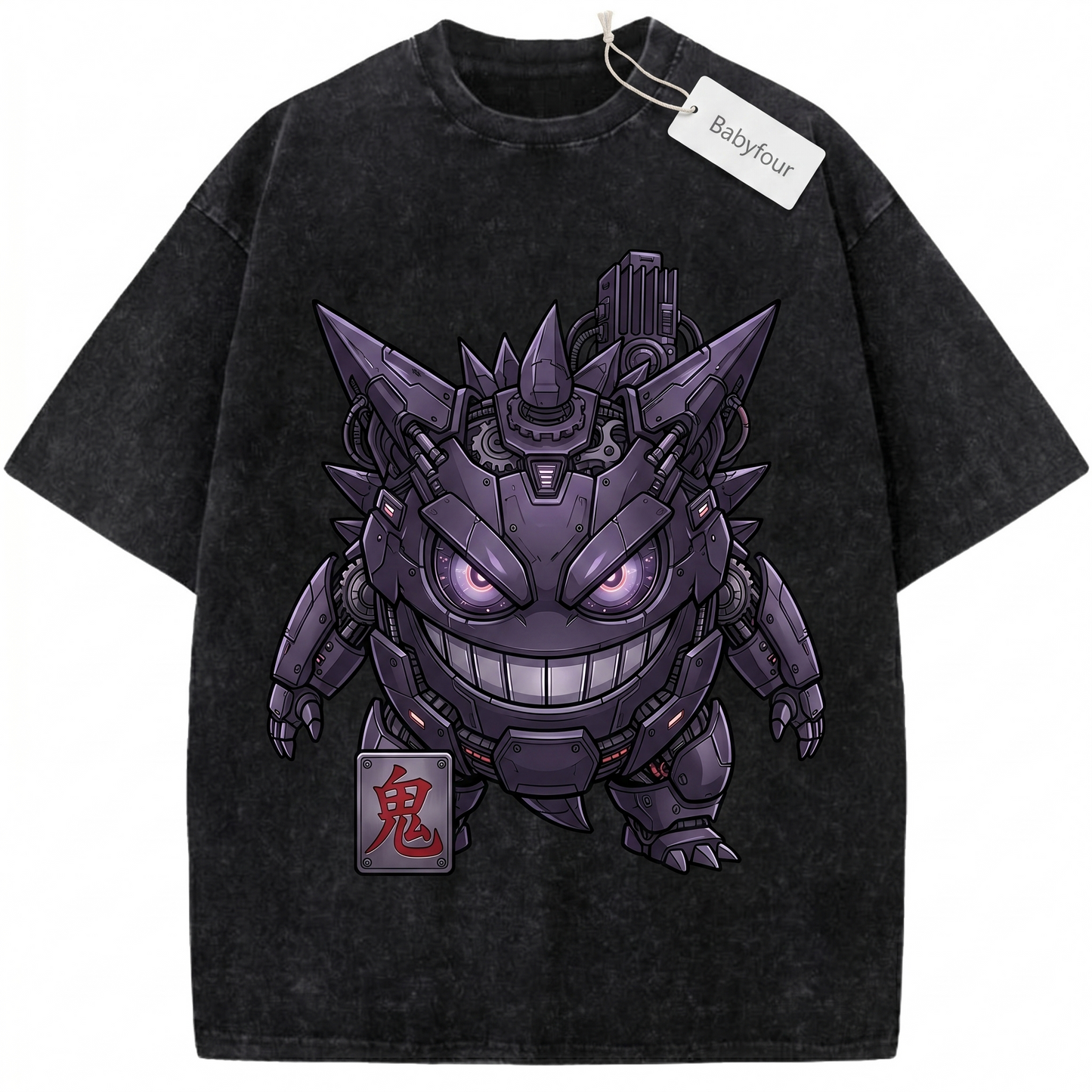 Vintage Grinning Shadow Ghost Anime Monster Unisex T-Shirt - Retro Japanese Graphic Tee