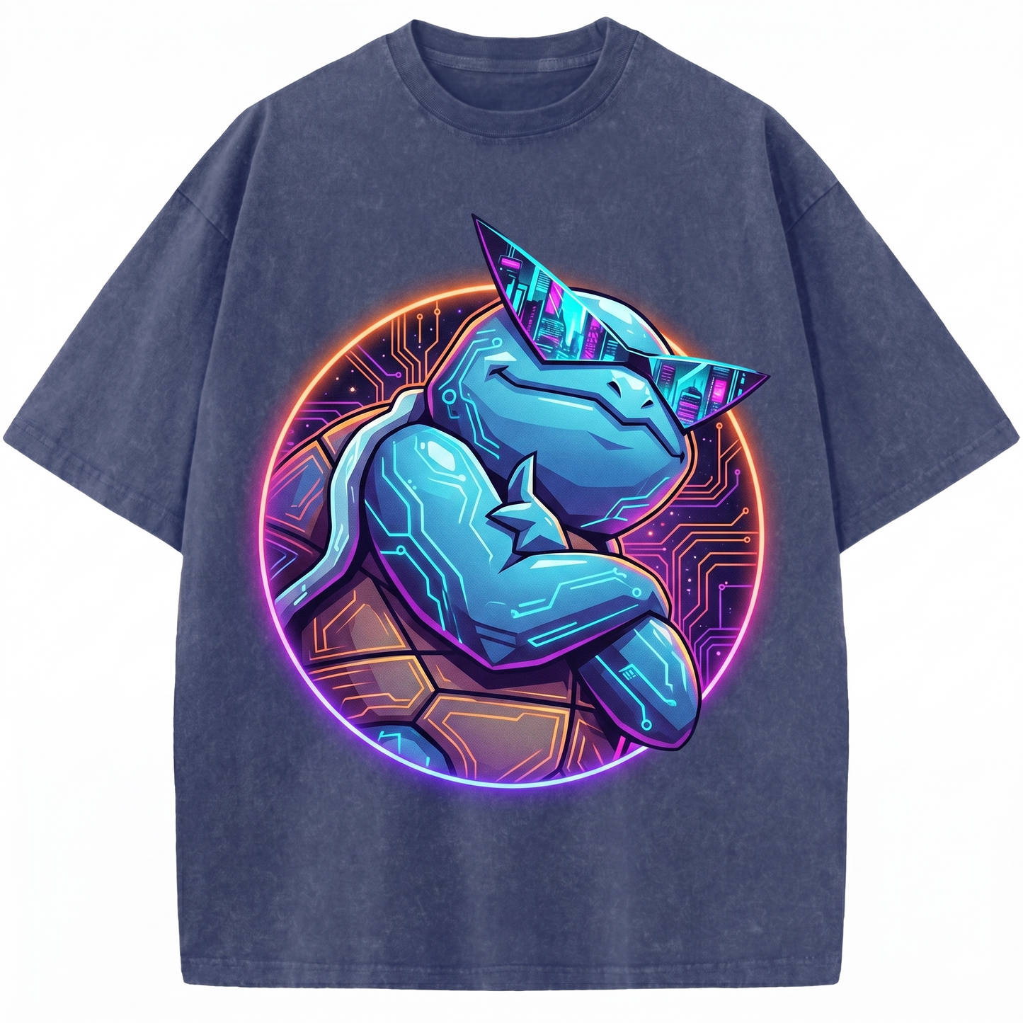 Vintage Blue Water Turtle Anime Unisex T-Shirt - Retro 90s Monster Graphic Tee