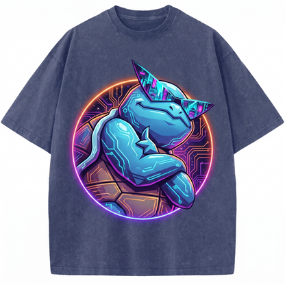 Vintage Blue Water Turtle Anime Unisex T-Shirt - Retro 90s Monster Graphic Tee
