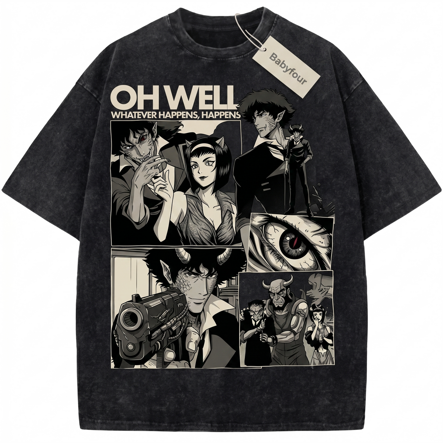 Vintage Space Cowboy Anime Unisex T-Shirt, 90s Retro Sci-Fi Bounty Hunter Graphic Tee