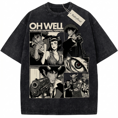Vintage Space Cowboy Anime Unisex T-Shirt, 90s Retro Sci-Fi Bounty Hunter Graphic Tee