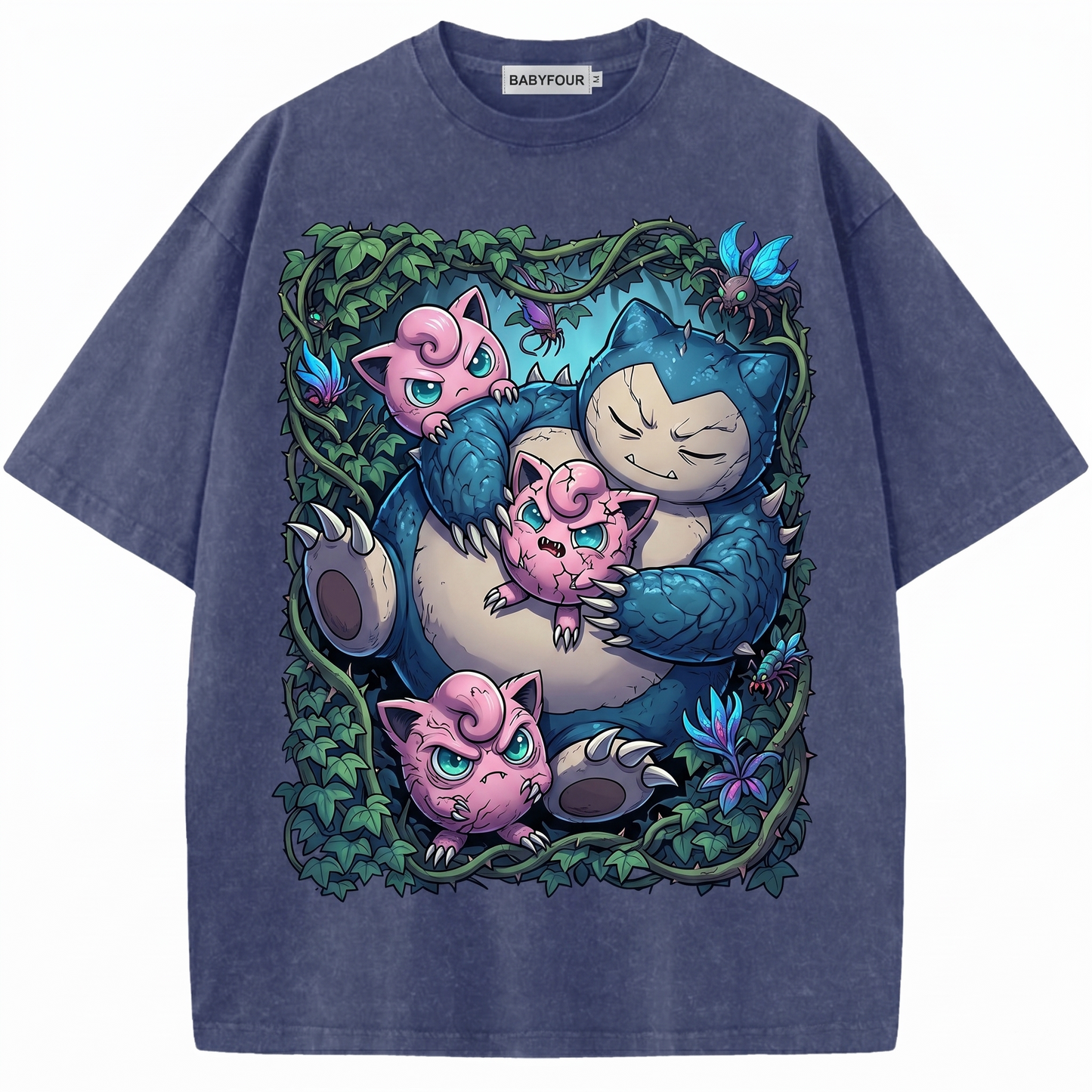Vintage Sleepy Giant vs Pink Singer Graphic Tee - Retro Anime Creature Unisex T-Shirt