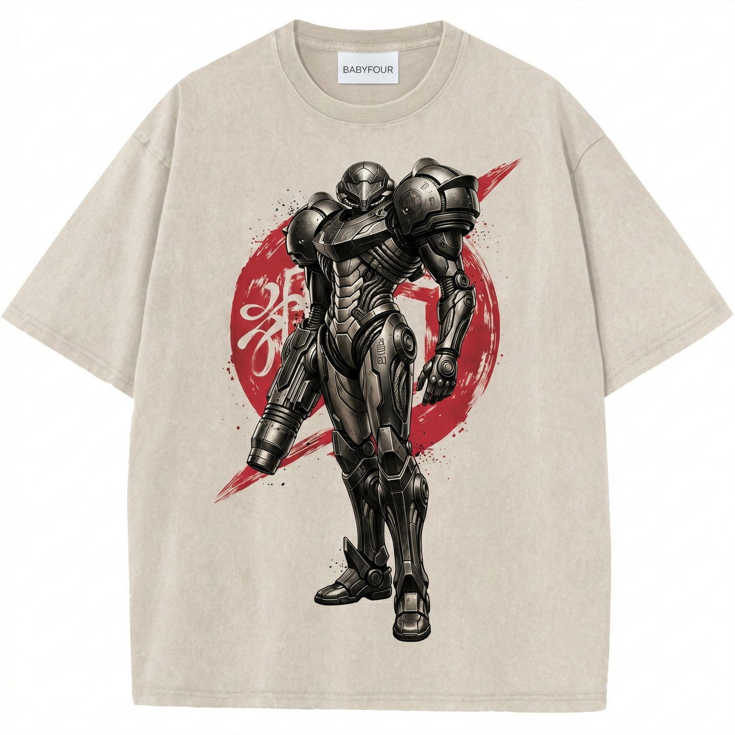 Vintage Space Bounty Hunter Armor Graphic Unisex Tshirt, Retro Sci-Fi Video Game Tee