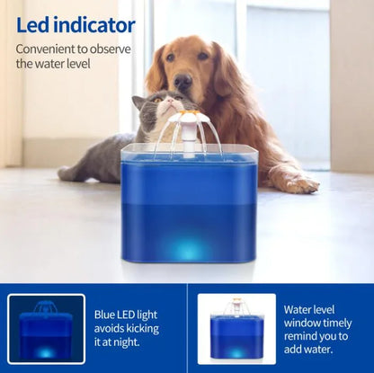 Automatic Cat Water Fountain Filter Indoor 2L LED Drinker for cats Water Dispenser Pet Drinking Fountain for cats Feeder