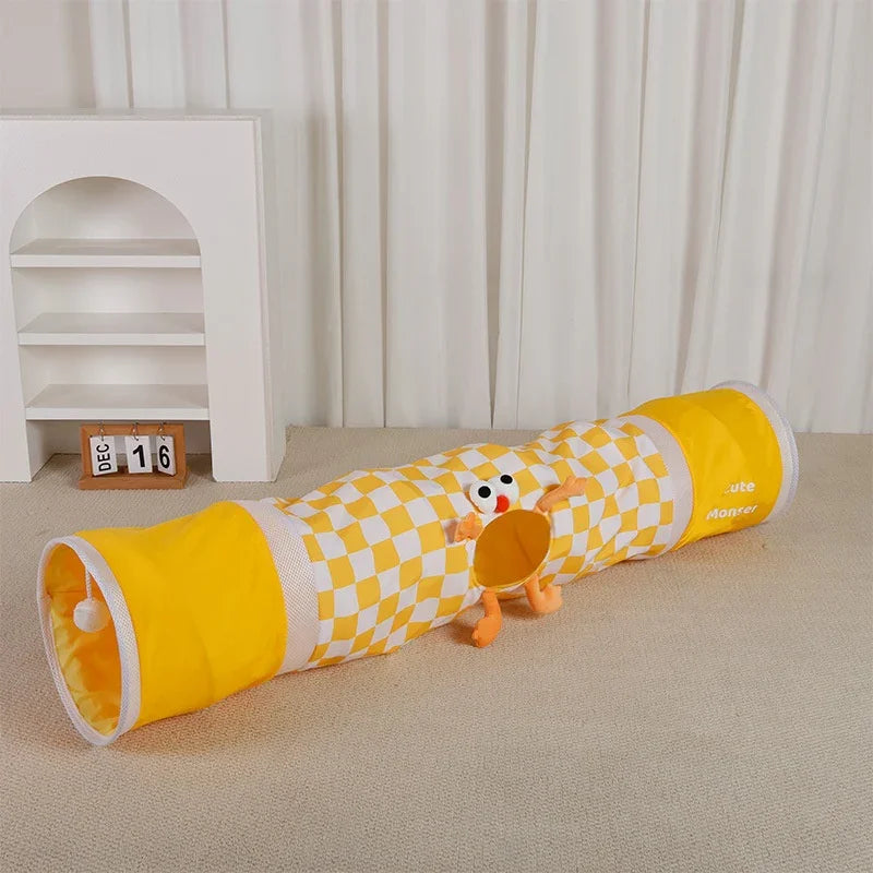 Cat Rolling Cage Toy Hide-and-Seek Straight Tunnel Cat Bed Universal Pet Cat Tunnel