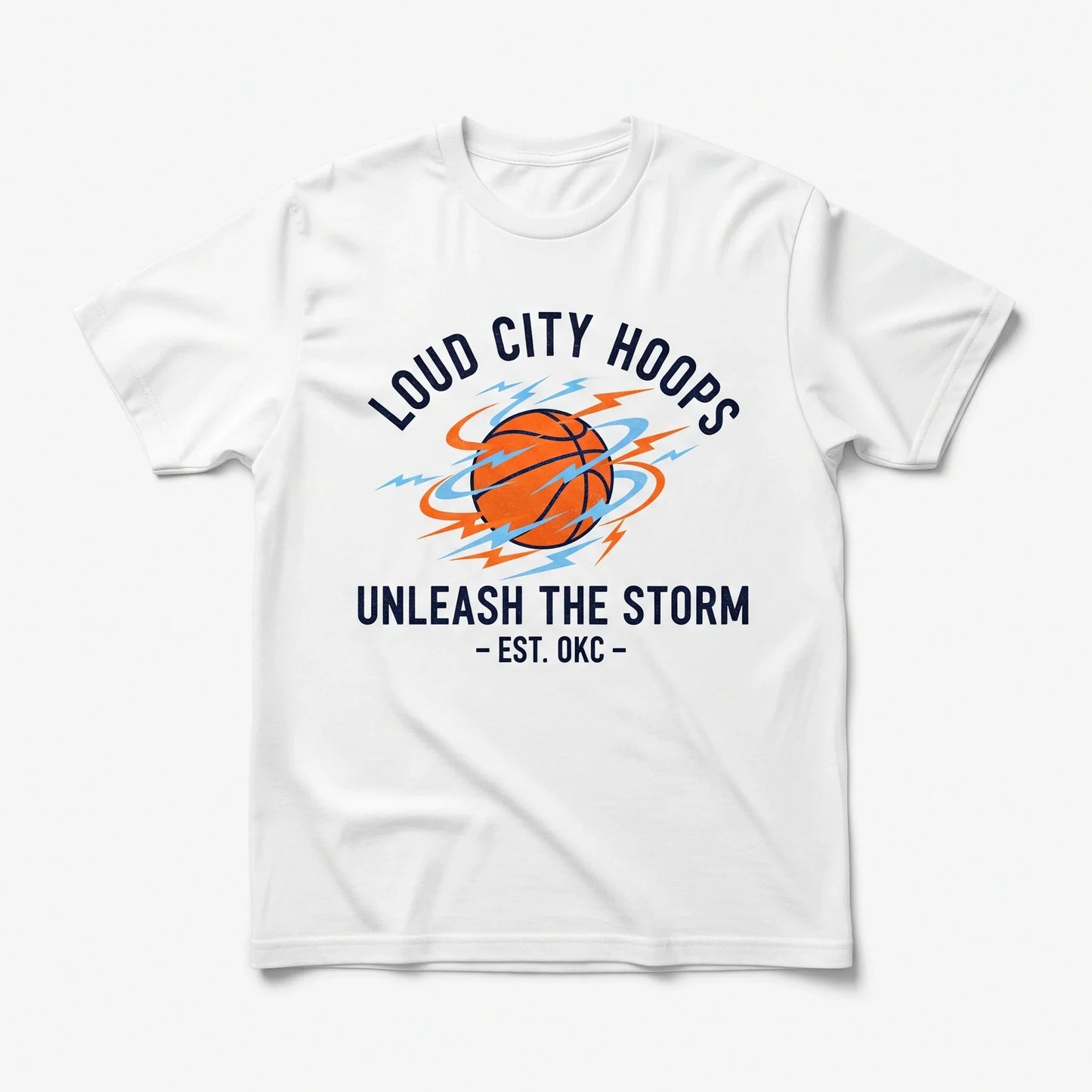Vintage Loud City Basketball Graphic Apparel | Retro OKC Hoops Fan Gear | Game Day T-Shirt & Hoodie