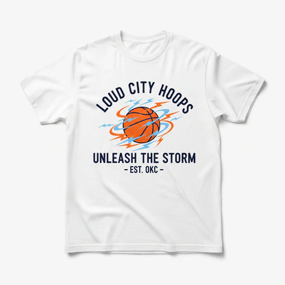 Vintage Loud City Basketball Graphic Apparel | Retro OKC Hoops Fan Gear | Game Day T-Shirt & Hoodie