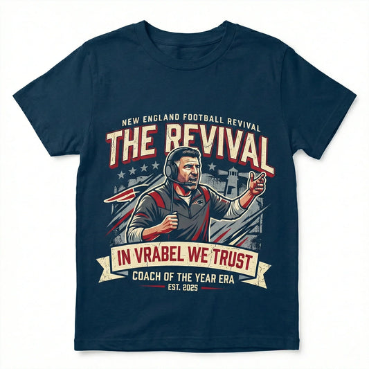 New England Patriots Mike Vrabel Coach of the Year Revival Shirt & Hoodie