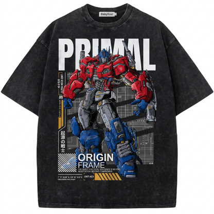 Vintage Prime Mecha Leader Shirt, Retro Transforming Cyber Robot Unisex T-Shirt, 80s Sci-Fi Action Movie Graphic Tee