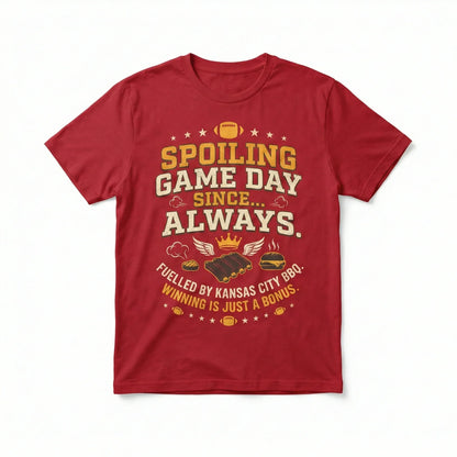 Funny KC Football Slogan Apparel - Building Dynasties Gameday Gear (T-Shirt, Tank Top, Long Sleeve, Sweatshirt, Hoodie)