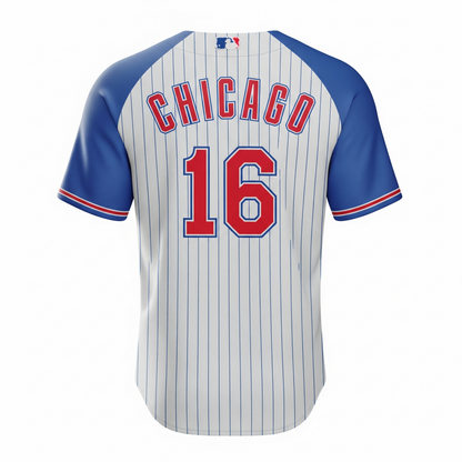 Unisex Chicago Baseball Pinstripe Button-Up Jersey - North Side Heritage Edition