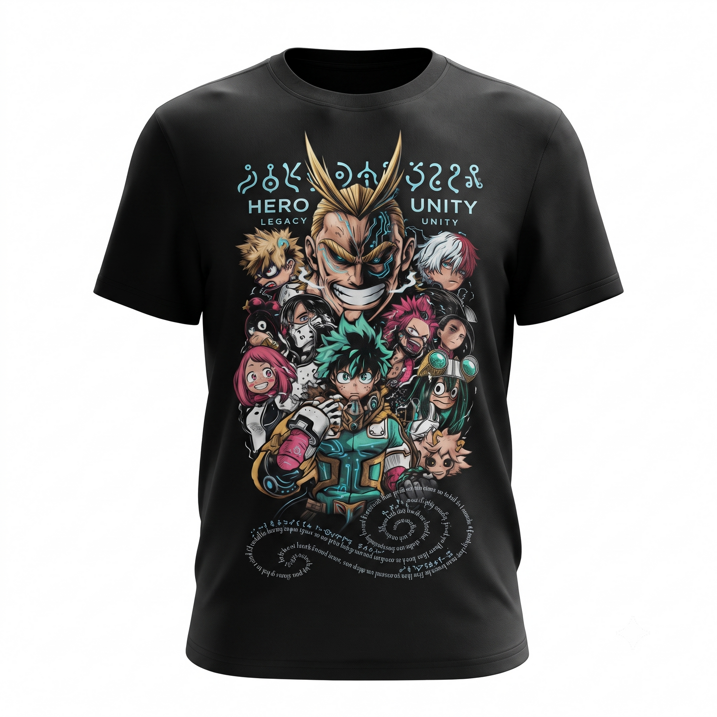 Heroic Academy Anime Inspired Graphic Tee, Casual Graphic T-Shirt, Streetwear Style Top