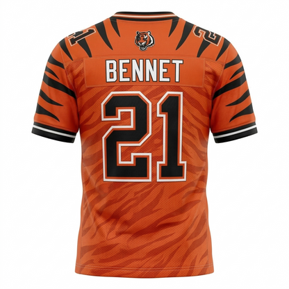 Unisex Orange & Black Football Jersey - Cincinnati Pride Fan Apparel