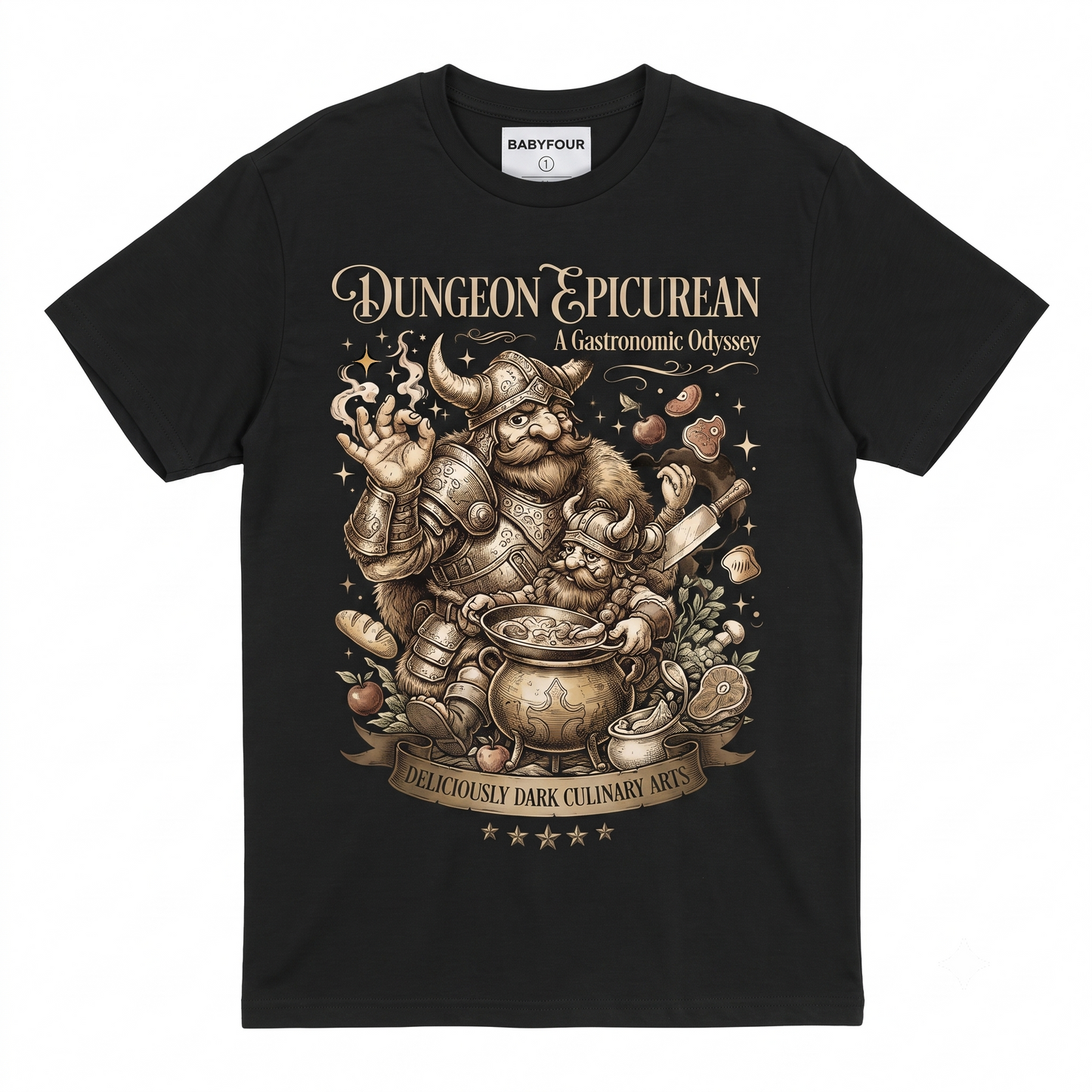 Dungeon Food Enthusiast Cooking Warrior Graphic Unisex T-shirt