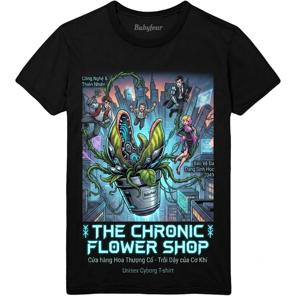 Retro 80s Musical Horror Movie Carnivorous Plant 40th Anniversary Graphic Unisex T-shirt