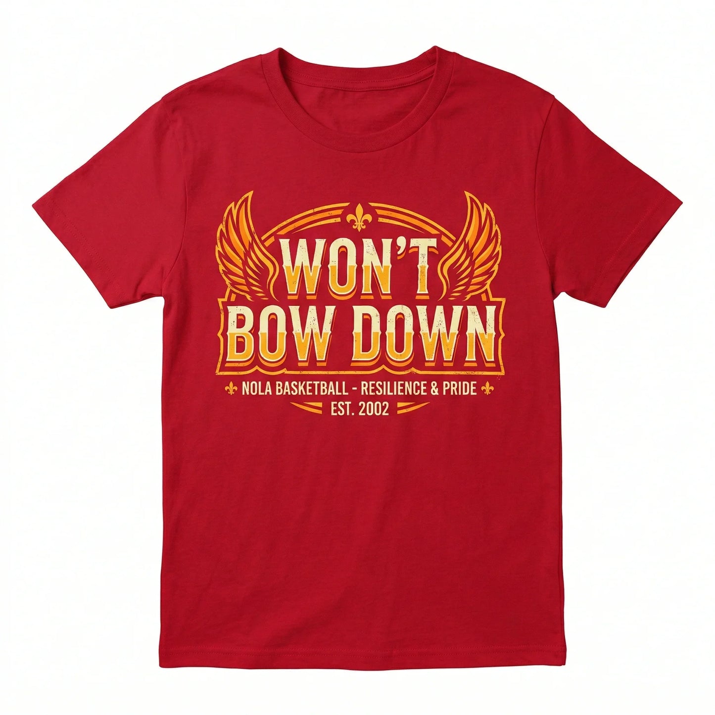 New Orleans Basketball 'Won't Bow Down' Graphic T-Shirt - Pels Fan Apparel