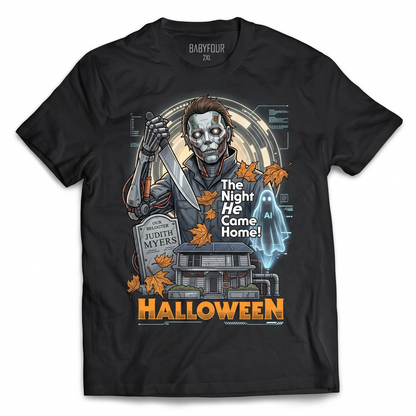 The Night He Came Home Slasher Horror Retro Graphic Unisex T-Shirt