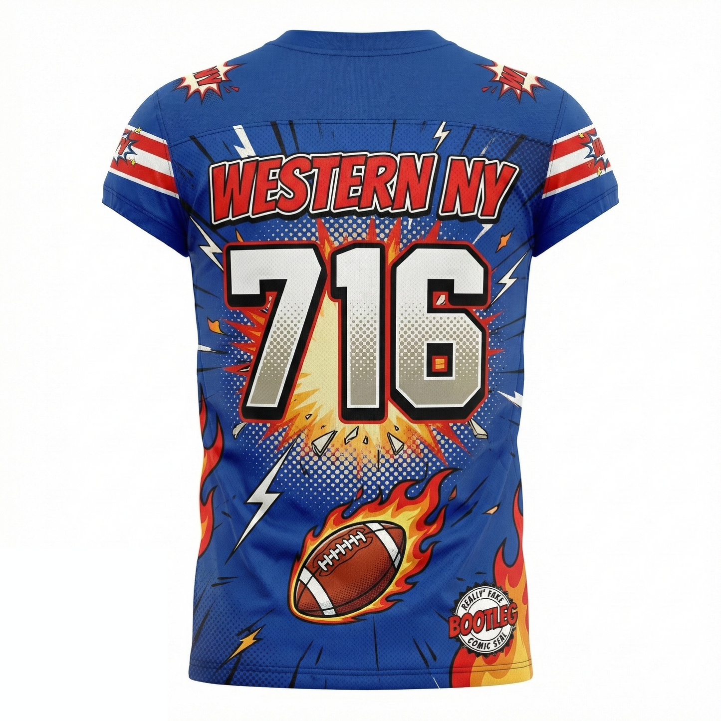 Buffalo Football Comic Style Jersey - The Table Smasher Bootleg Vibe - Western NY Game Day Shirt
