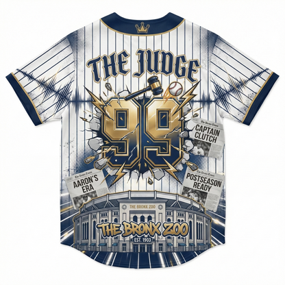 Premium Bronx Baseball Fan Jersey - Exclusive Pinstripe City All-Over Print Shirt