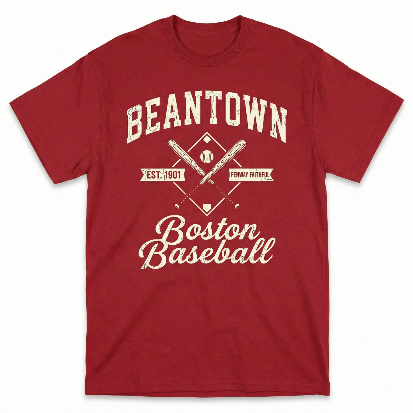 Boston Baseball Fan Apparel - Vintage Style Beantown Sports Gear - Navy & Red Graphic Tees, Hoodies, Sweatshirts