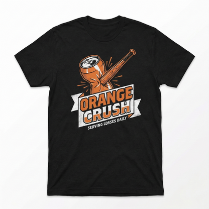 Baltimore Baseball Fan Apparel - "Orange Crush: Serving Losses Daily" Funny Slogan Graphic Tee, Hoodie