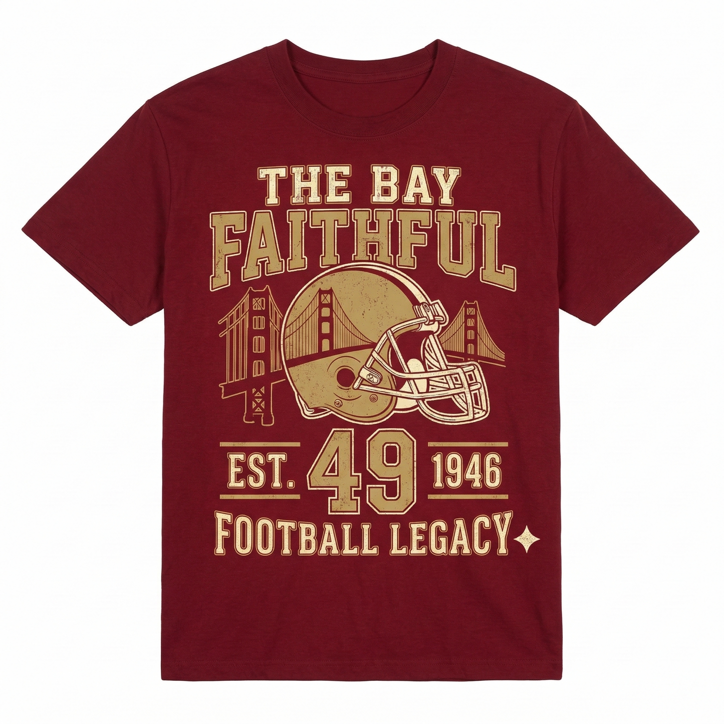 Classic Bay Area Football Fan Pride Apparel | SF Red & Gold Gameday Gear