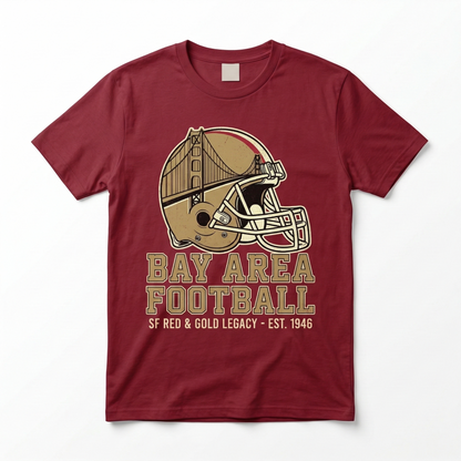 Classic Bay Area Football Fan Pride Apparel | SF Red & Gold Gameday Gear