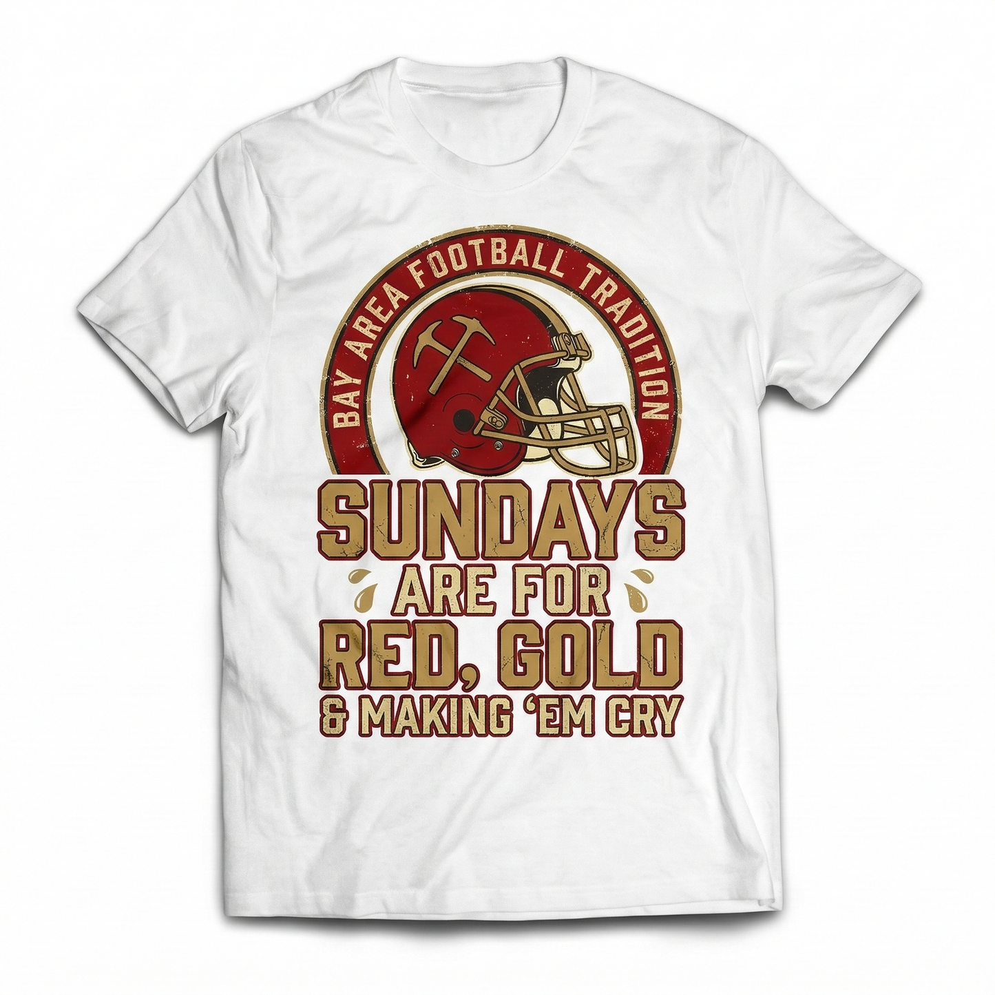 Funny Bay Area Football Red & Gold Sunday Tradition Apparel | Fan Slogan T-Shirt, Hoodie & Sweatshirt